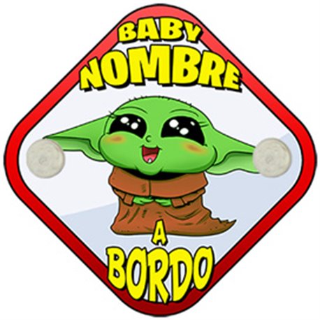 Placa bebé a bordo baby friki a bordo personalizabe con nombre