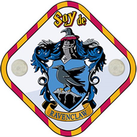 Placa bebé a bordo parodia ilustración escudo soy de Ravenclaw a bordo