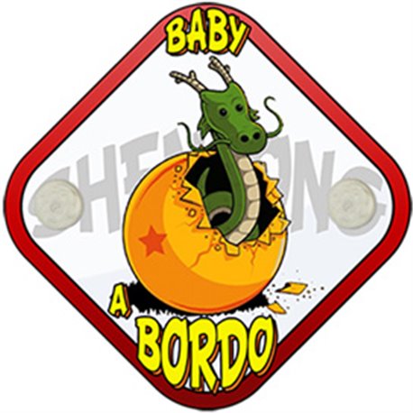 Placa bebé a bordo parodia Shenron Baby Shenlong a bordo