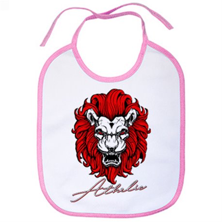 Babero ilustración león de Bilbao fan del Athletic