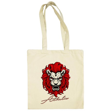 Bolsa de tela ilustración león de Bilbao fan del Athletic