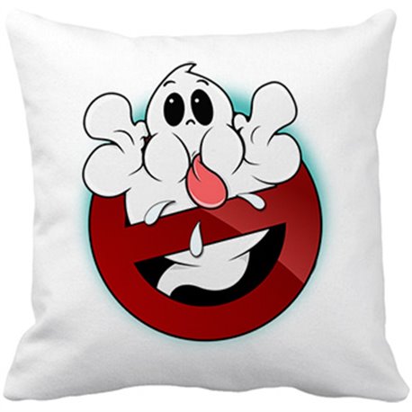 Cojín con relleno parodia divertida caza fantasma burlón