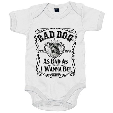 Body bebé frase perro raza Staffordshire Terrier Bad dog as bad as I wanna be
