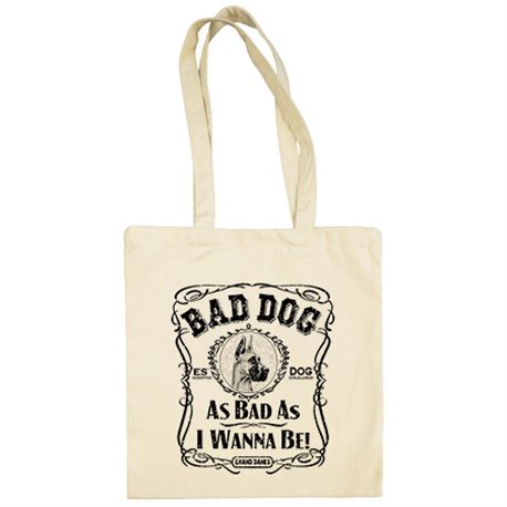Bolsa de tela frase perro raza Gran Danes Bad dog as bad as I wanna be