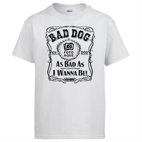 Camiseta frase perro mascota personalizable con nombre y foto