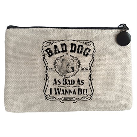 Monedero frase perro raza American Bulldog Bad dog as bad as I wanna be