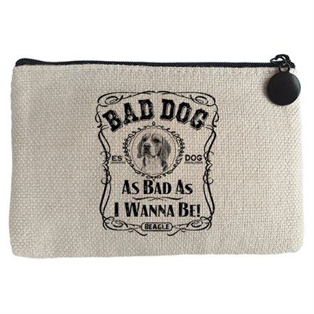 Monedero frase perro raza Beagle Bad dog as bad as I wanna be