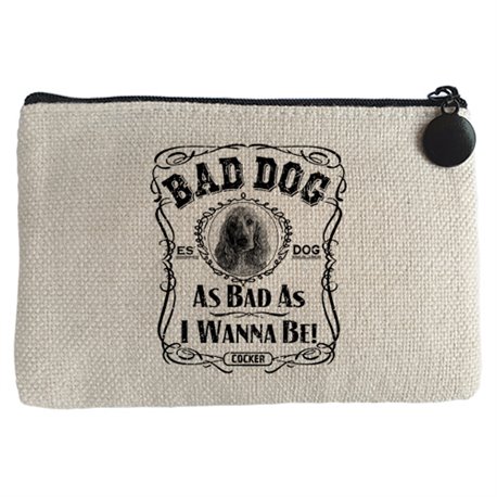 Monedero frase perro raza Cocker Spaniel Bad dog as bad as I wanna be