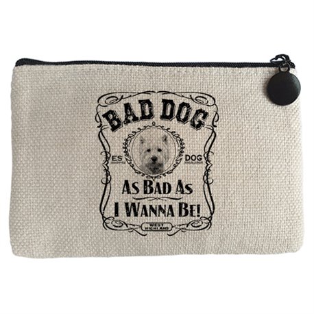 Monedero frase perro raza West Highland Bad dog as bad as I wanna be