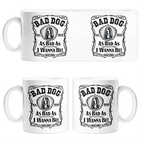 Taza frase perro raza Basset Hound Bad dog as bad as I wanna be
