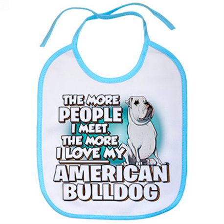 Babero I love my American Bulldog raza perro