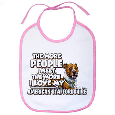 Babero I love my American Staffordshire Terrier raza perro