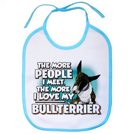 Babero I love my Bullterrier Atigrado raza perro