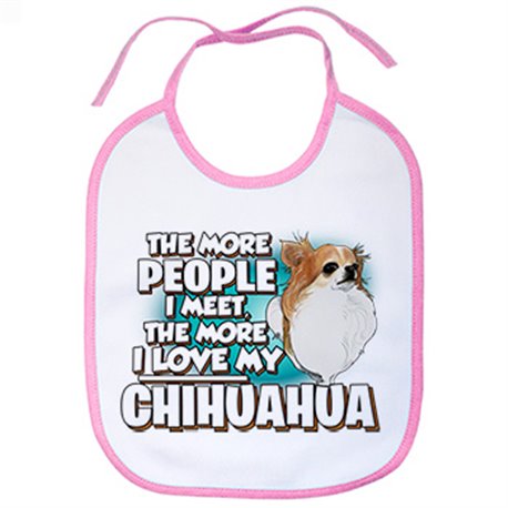 Babero I love my Chihuahua long hair raza perro