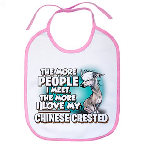 Babero I love my Chinese Crested raza perro