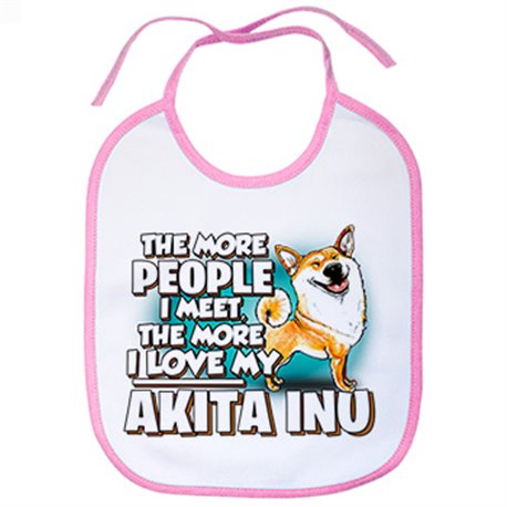 Babero I love my dog Akita Inu raza perro