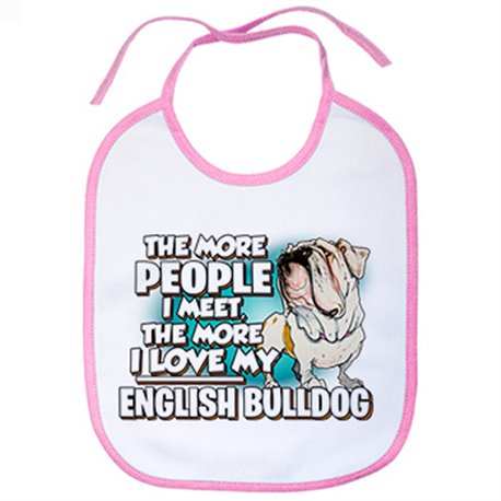 Babero I love my English Bulldog raza perro
