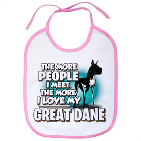 Babero I love my Great Dane Black raza perro