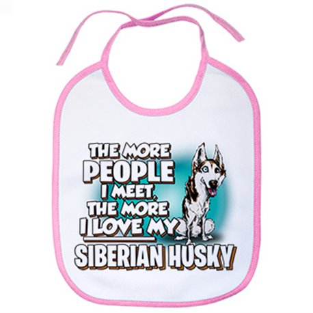 Babero I love my Husky Siberiano raza perro