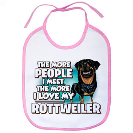 Babero I love my Rottweiler raza perro