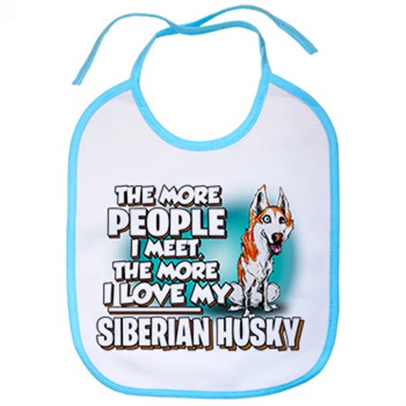 Babero I love my Siberian Husky raza perro