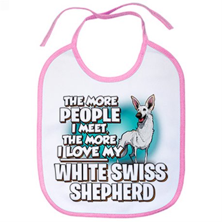 Babero I love my White Swiss Shepherd raza perro