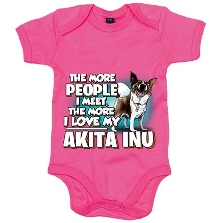 Body bebé I love my Akita Inu raza perro