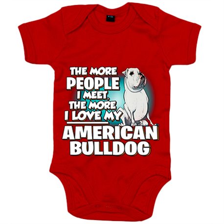 Body bebé I love my American Bulldog raza perro