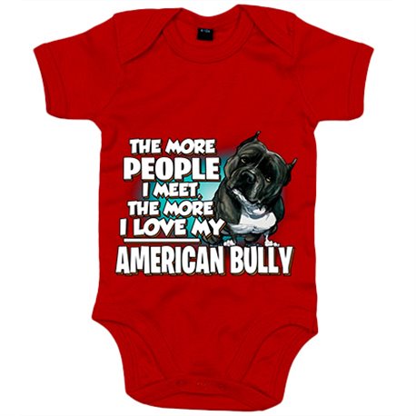 Body bebé I love my American Bully raza perro