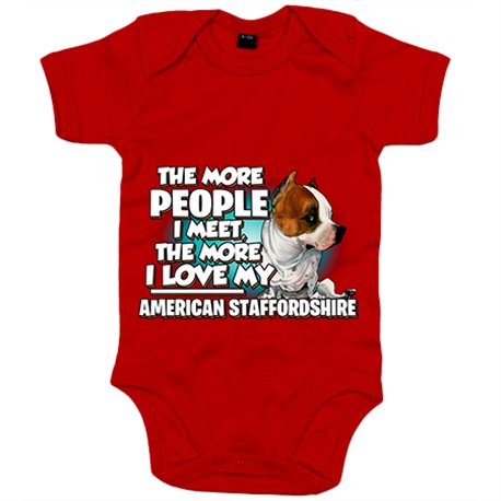 Body bebé I love my American Staffordshire raza perro