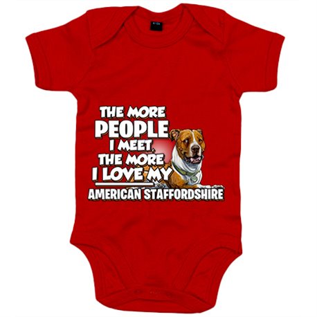 Body bebé I love my American Staffordshire Terrier raza perro