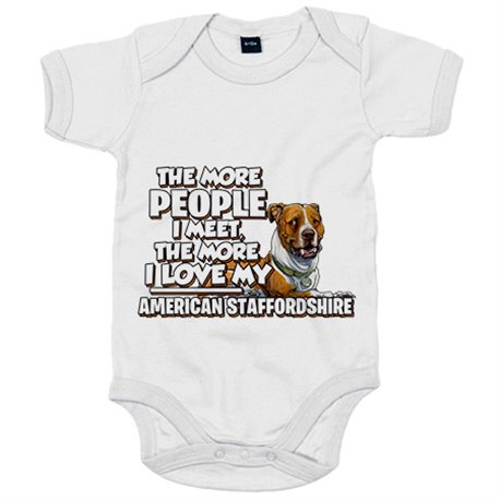 Body bebé I love my American Staffordshire Terrier raza perro