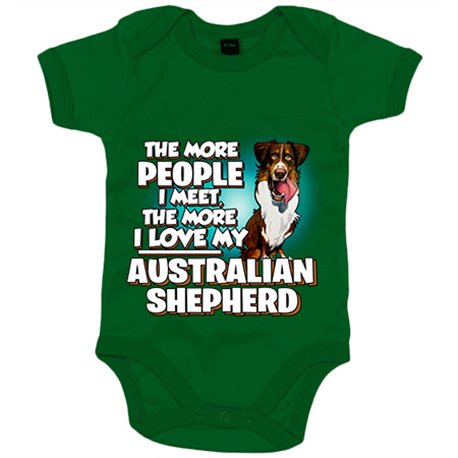 Body bebé I love my Australian Shepherd raza perro