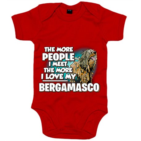Body bebé I love my Bergamasco raza perro