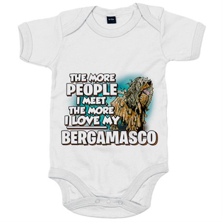 Body bebé I love my Bergamasco raza perro