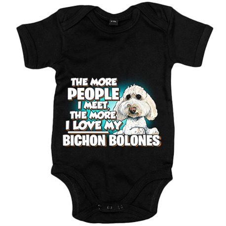 Body bebé I love my Bichon Bolones raza perro