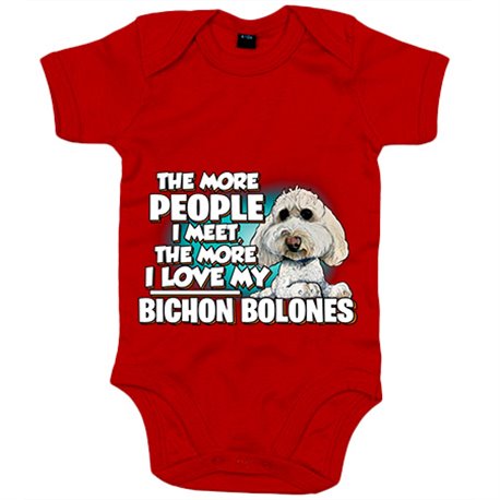Body bebé I love my Bichon Bolones raza perro