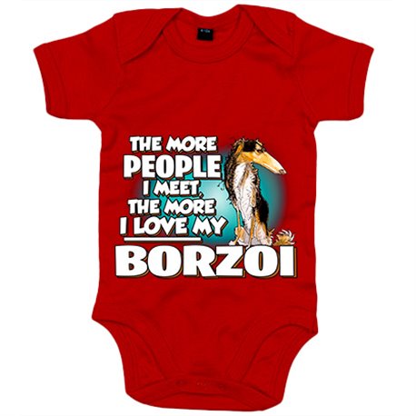 Body bebé I love my Borzoi raza perro