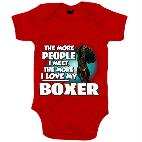 Body bebé I love my Boxer Atigrado raza perro