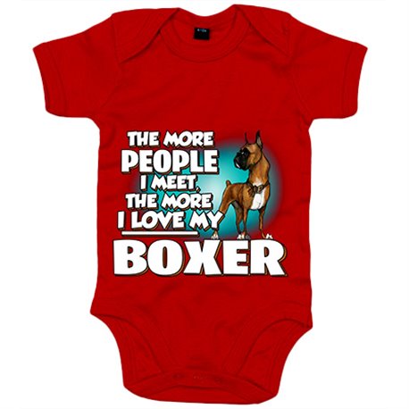 Body bebé I love my Boxer raza perro