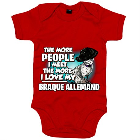 Body bebé I love my Braque Allemand raza perro