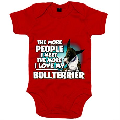 Body bebé I love my Bullterrier Atigrado raza perro