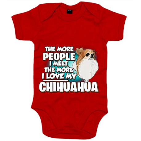 Body bebé I love my Chihuahua long hair raza perro