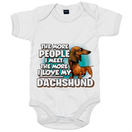 Body bebé I love my Dachshund mascota raza perro