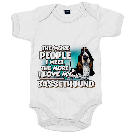 Body bebé I love my dog Bassethound raza perro
