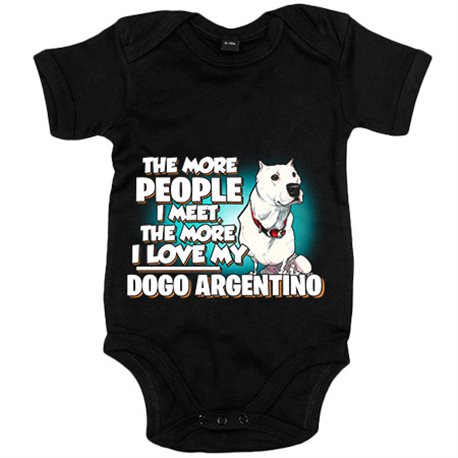 Body bebé I love my Dogo Argentino raza perro