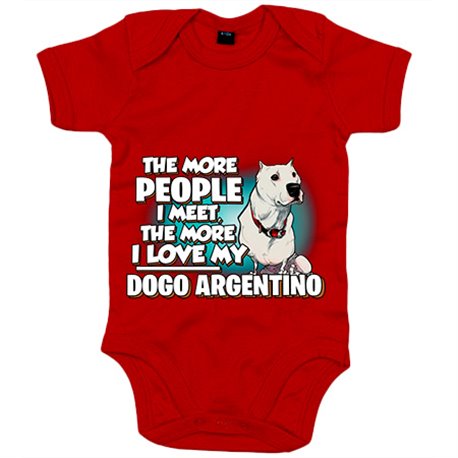 Body bebé I love my Dogo Argentino raza perro