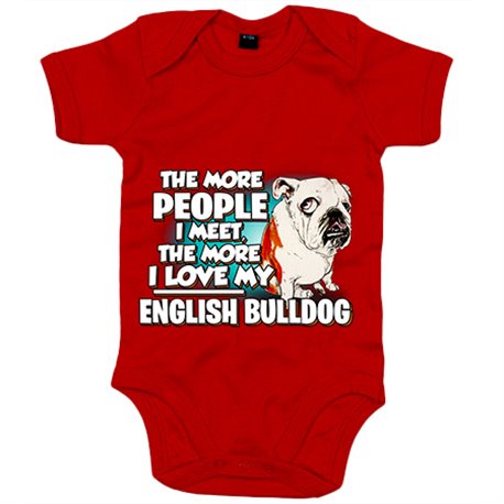 Body bebé I love my English Bulldog enamorado de mi mascota raza perro