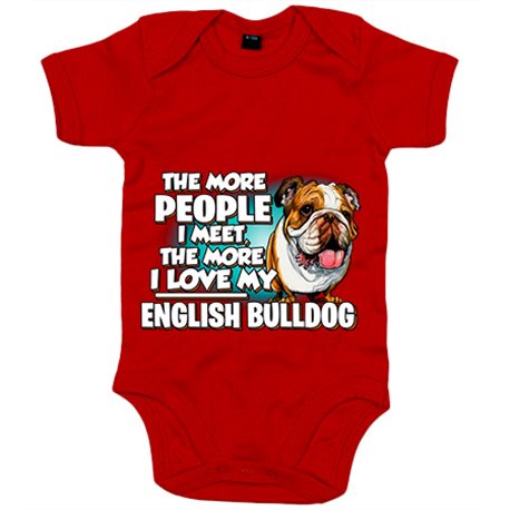 Body bebé I love my English Bulldog mascota raza perro