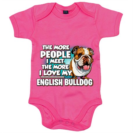 Body bebé I love my English Bulldog mascota raza perro